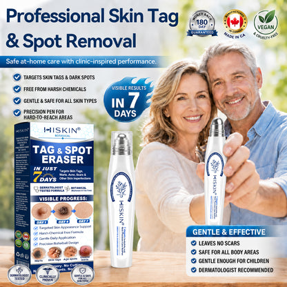 𝐇𝐈𝐒𝐊𝐈𝐍®👩‍⚕️ 𝟕-𝐃𝒂𝘆 𝐒𝗸𝐢𝐧 𝐓𝒂𝗴 & 𝐒𝐩𝙤𝐭 𝐄𝐫𝒂𝐬𝙚𝐫 Painless & Scar-Free Advanced Imperfection Removal Rollerball Pen